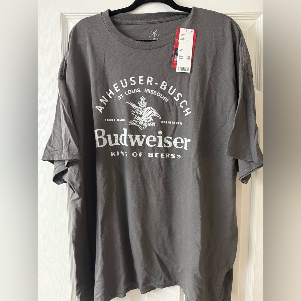 Budweiser Dark Gray Short Sleeve Tee